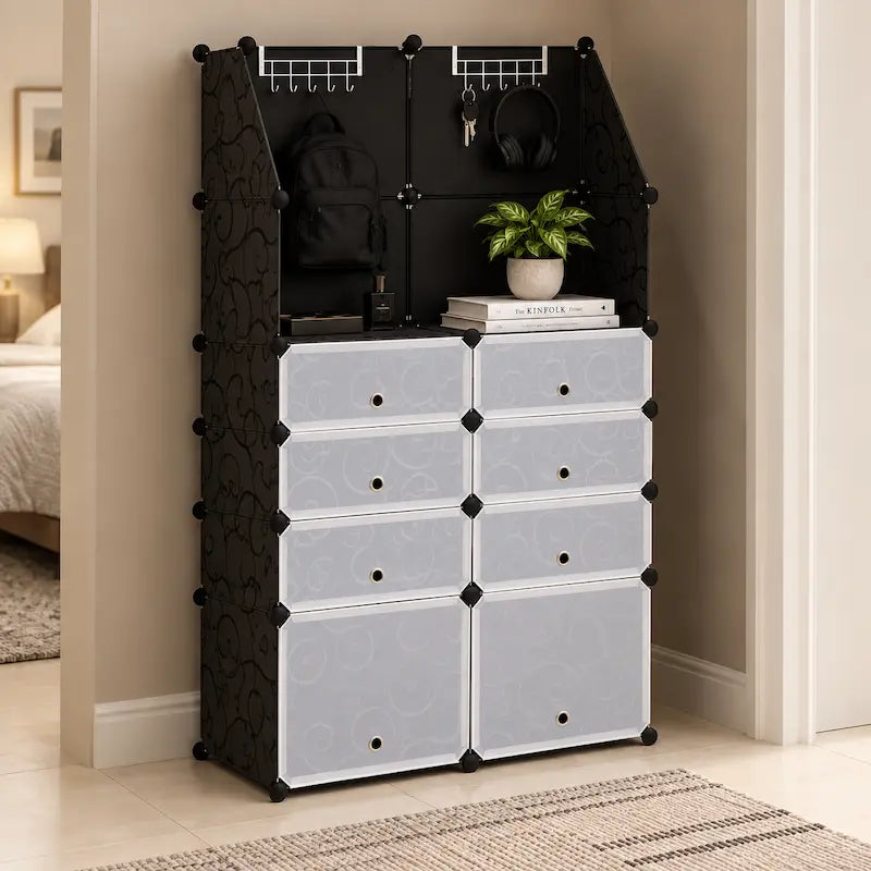 Storage Cabinet with Hat Rack