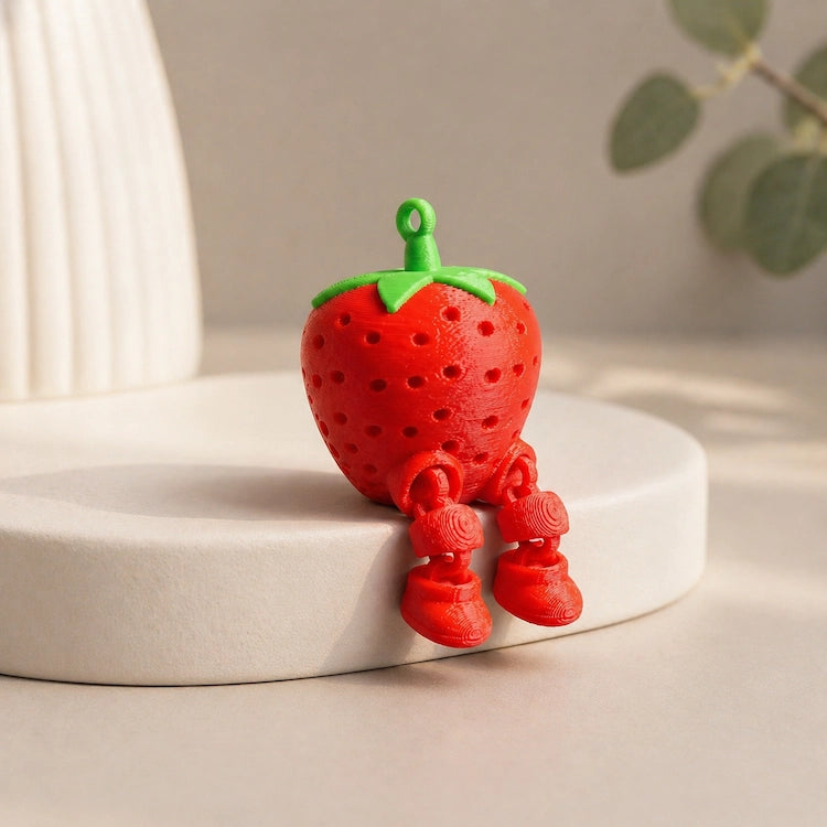 3D Printed Articulated Fruit Fidget Strawberry from iKids Studio
