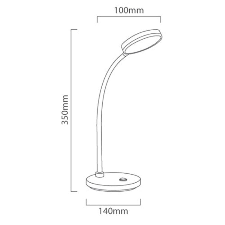 Eurolux Burj Desk Lamp White