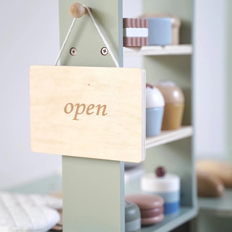 Nunukids Wooden Bakery House Open Sign - iKids