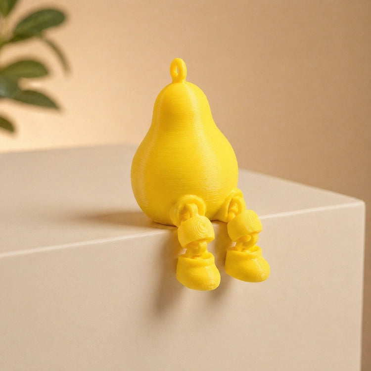 3D Printed Articulated Fruit Fidget Yellow Pear from iKids Studio