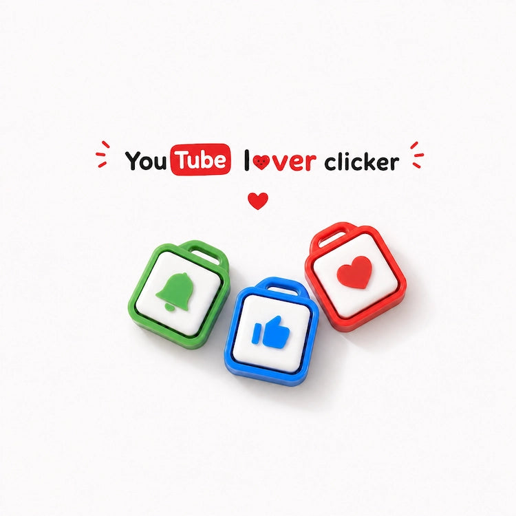 Bubble Font Custom Keycap Name Clicker for Youtube Lover from iKids Studio