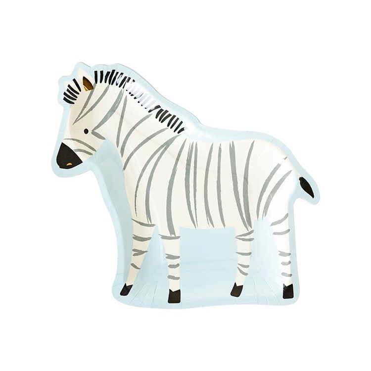 Party Paper Plate | Animal Zebra Shaped | Set of 8 - iKids