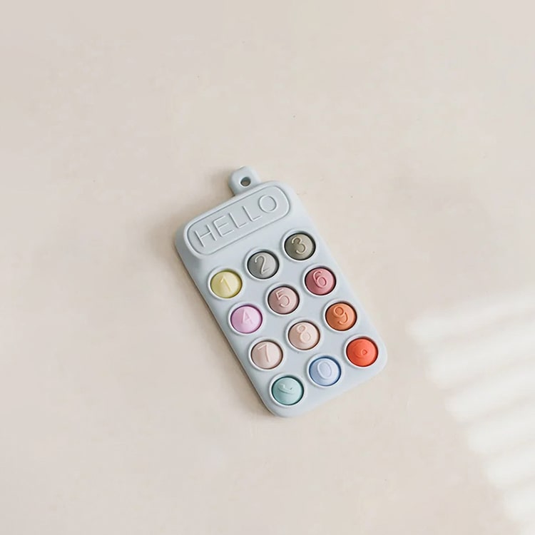 Silicone Cell Phone Teether | Blue