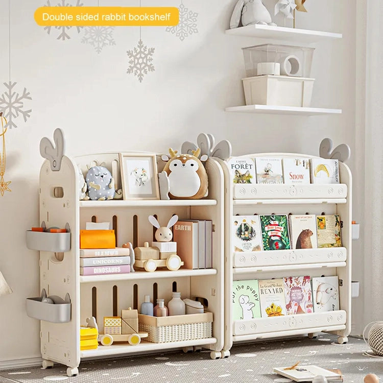 Grey Double-Sided Bunny Kids Bookshelf at iKids.co.za