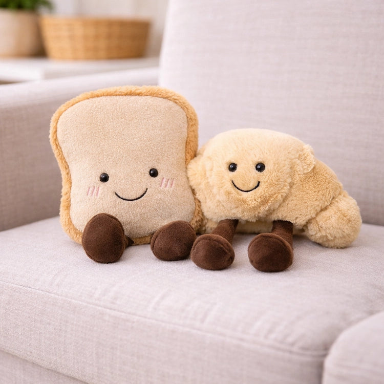 Croissant & Toast Breakfast Plush Cushion from iKids.co.za