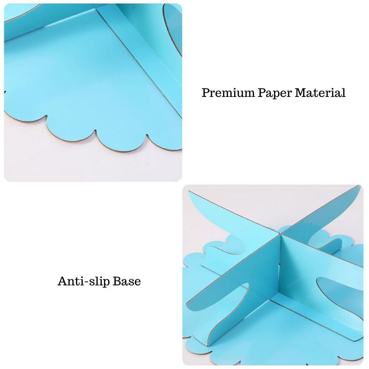 Paper Cake Stand | Blue | Single-Layer - iKids