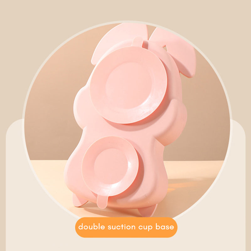 Bunny Silicone 4 Pcs Tableware Set | Pink