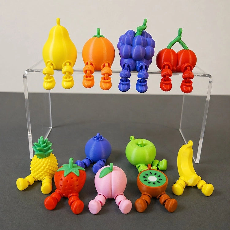 Mini Fruit Friends | 3D Printed Articulated Fruit Fidget Toy from iKids Studio