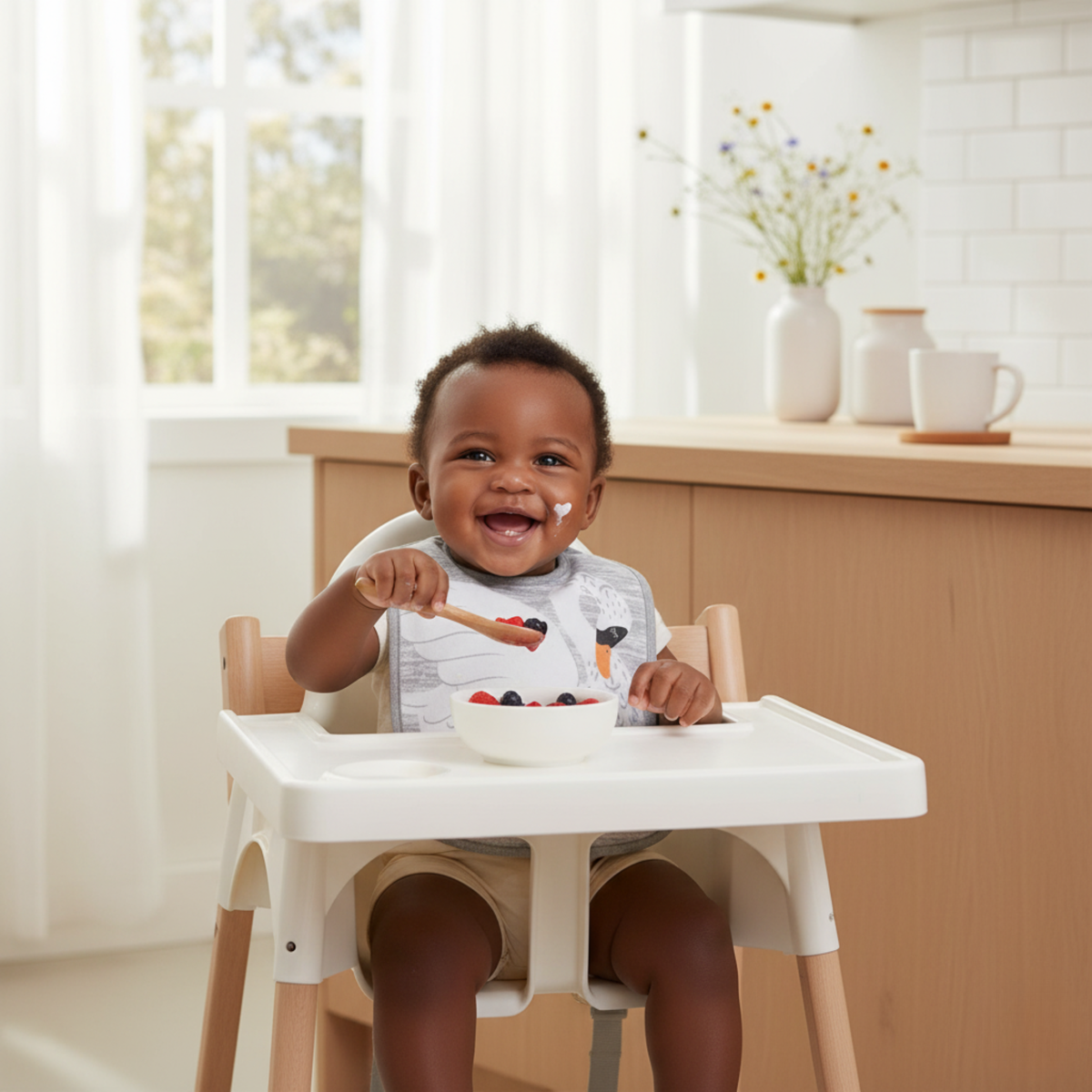 Forest Face Bib | Swan