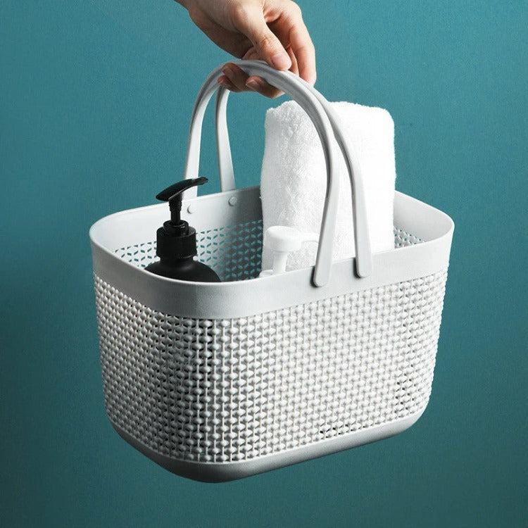 Plastic Storage Basket with Handle | Grey - iKids