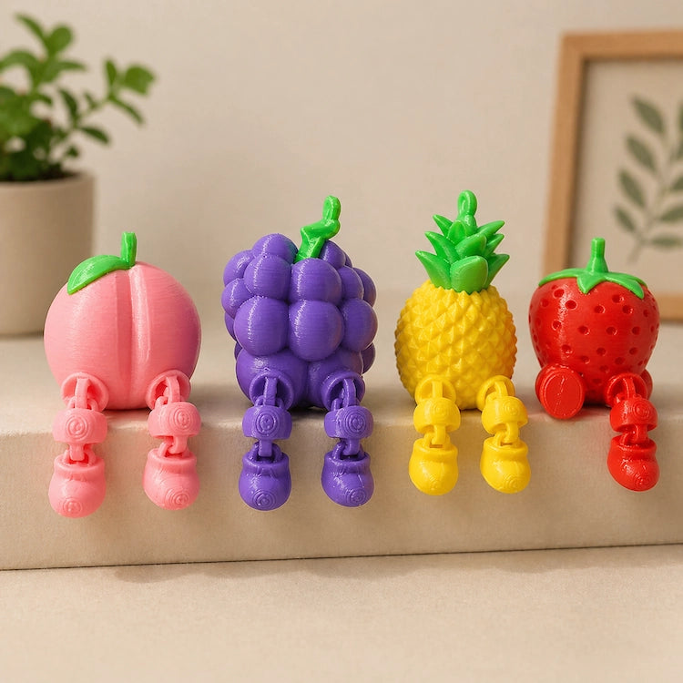 Mini Fruit Friends | 3D Printed Articulated Fruit Fidget Toy from iKids Studio