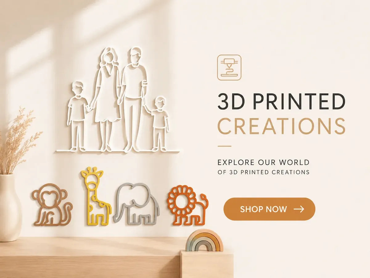 Personalised 3D printed wall decor and custom creations for children's rooms