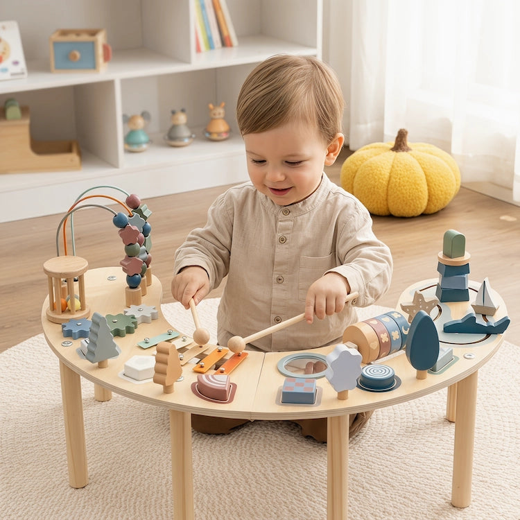 Wooden Montessori Moon Activity Table from iKids.co.za