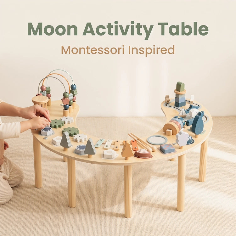 Wooden Montessori Moon Activity Table from iKids.co.za