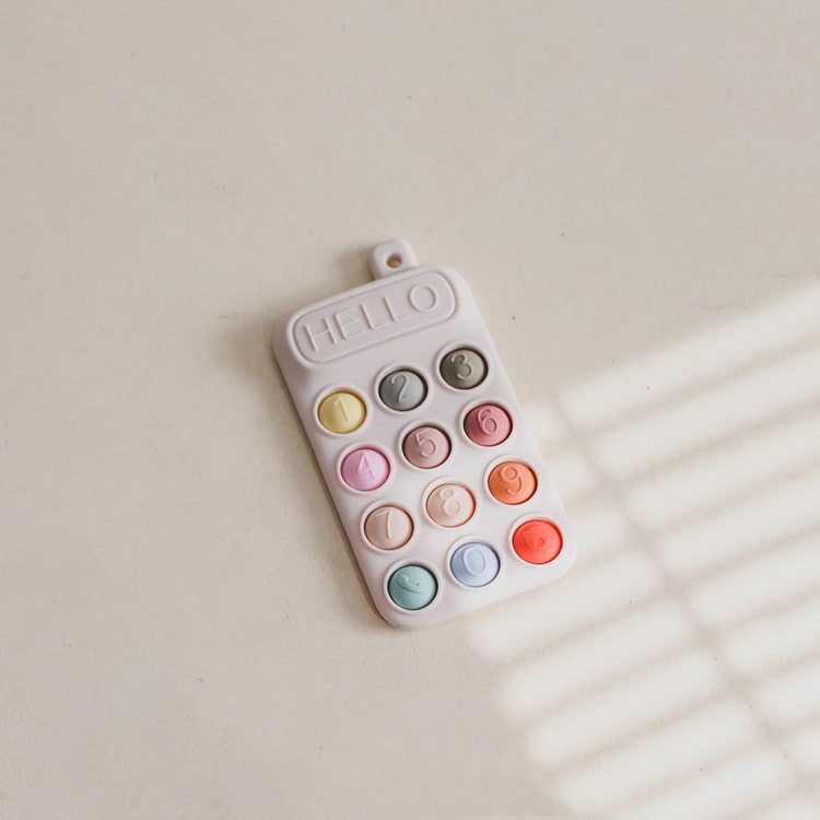 Pink Silicone Cell Phone Teether - iKids