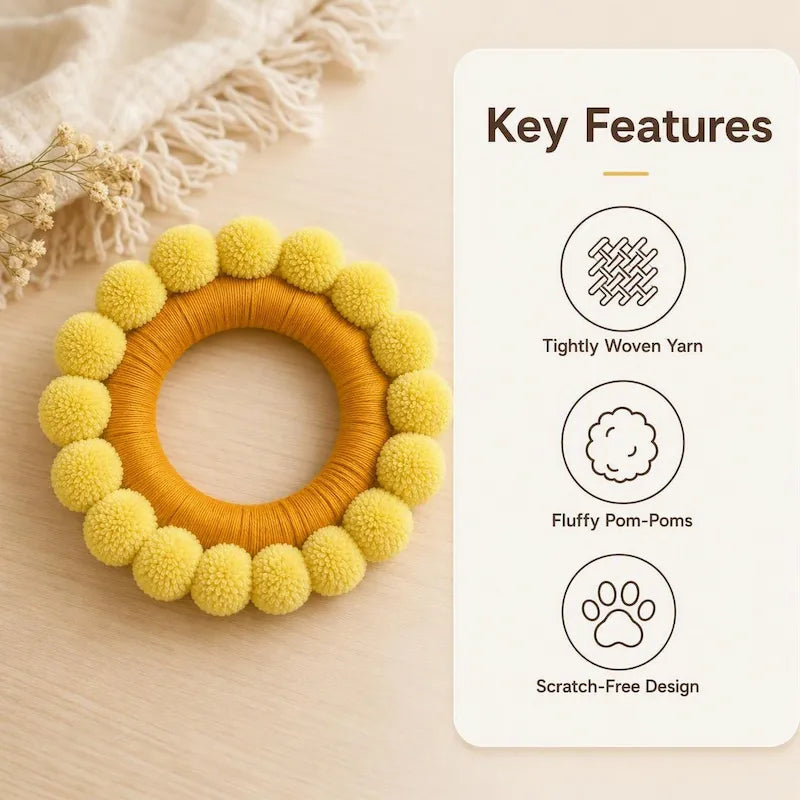 Sunflower Pom Pom Wreath - iKids