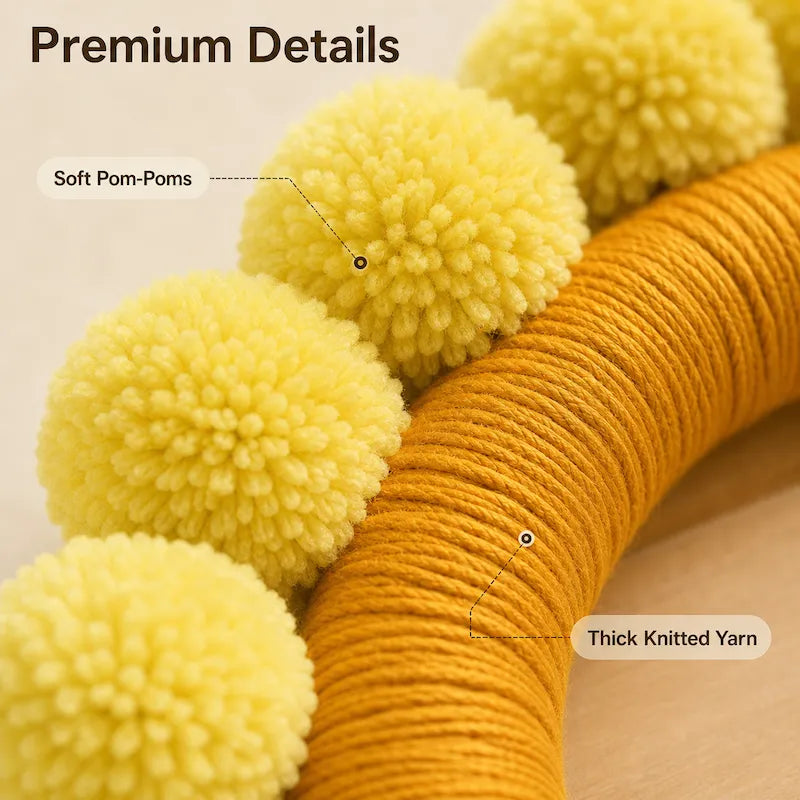 Sunflower Pom Pom Wreath - iKids