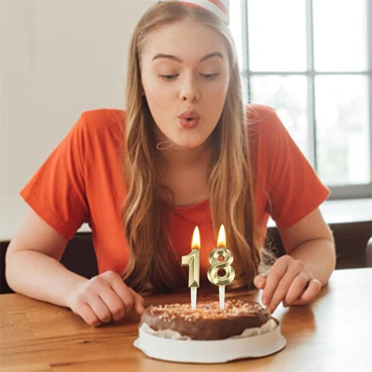 Golden Birthday Candle | Number 8 - iKids