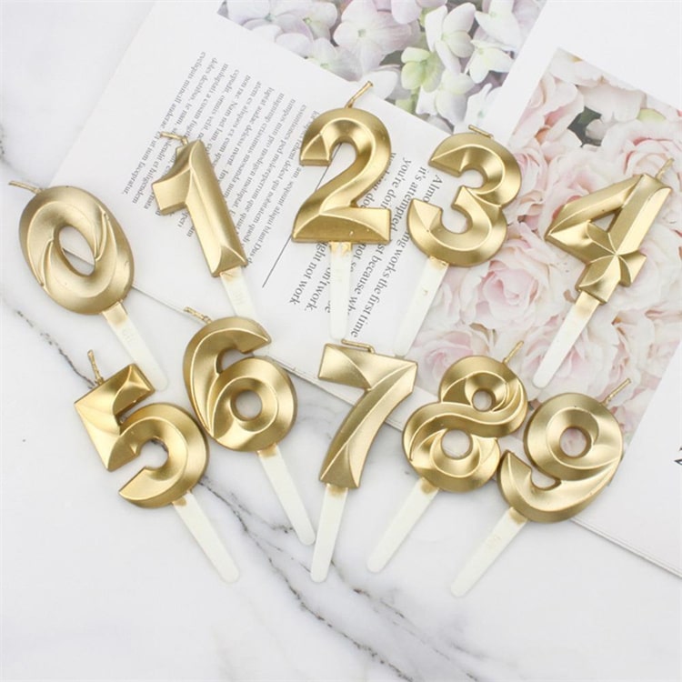Golden Number Birthday Candle | Number 0 - iKids