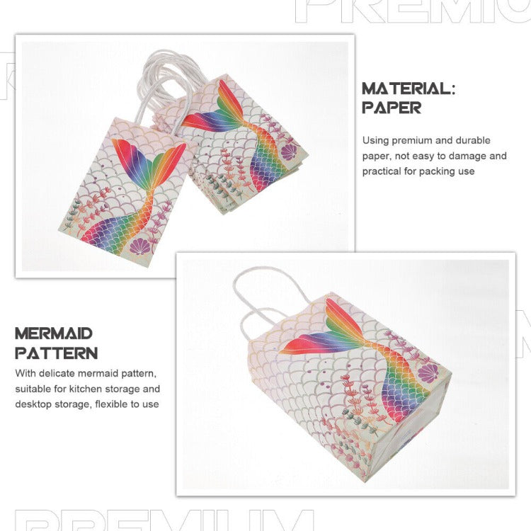 Kraft Paper Party Bag | Mermaid | 12 Pcs - iKids