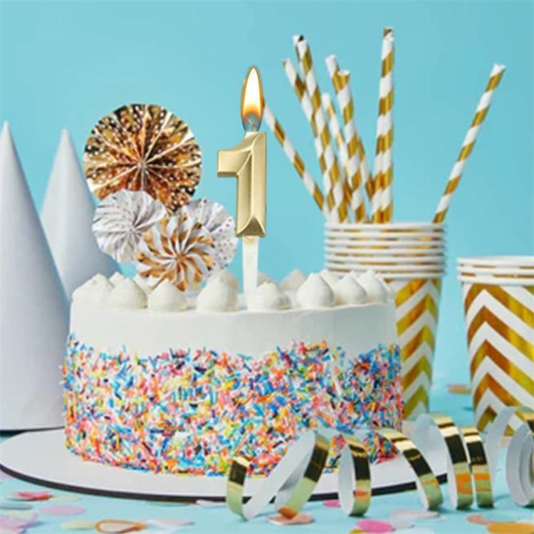 Golden Birthday Candle | Number 1 - iKids