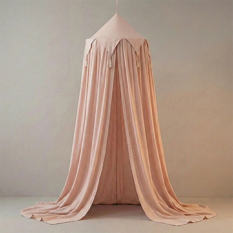 Deluxe Hanging Tent Canopy | Cream Pink