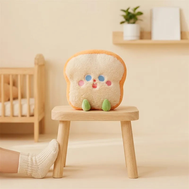 Small Fluffy Plushie Cushion | Toast