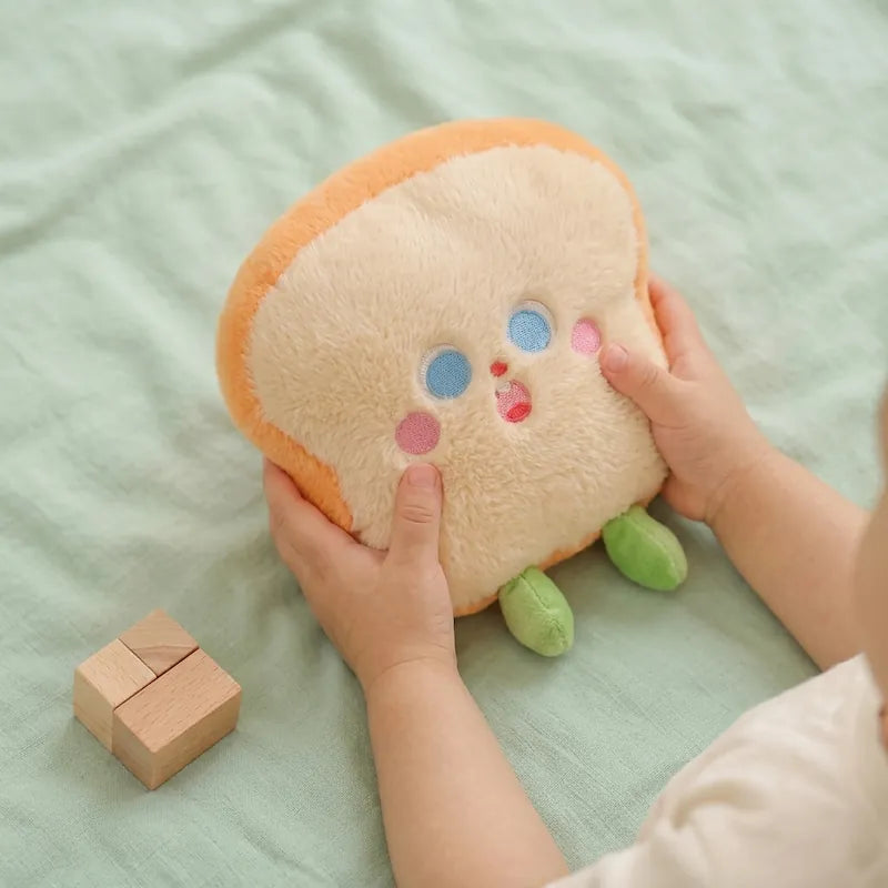 Small Fluffy Plushie Cushion | Toast