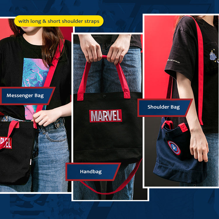MINISO Marvel Embroidered Shopping Bag - Shield - iKids