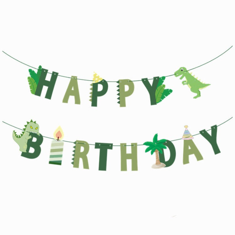 Happy Birthday Letter Banner | Green Dinosaur - iKids