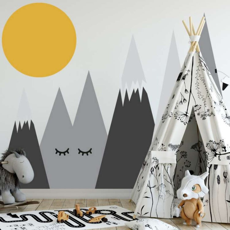 Mountain Wall Decal | Grey - iKids