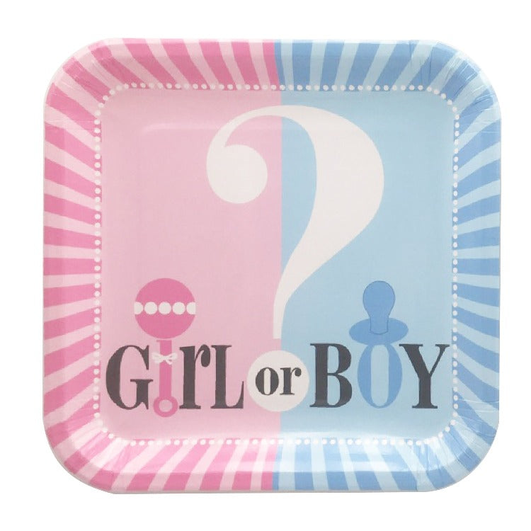 Party Tableware | Baby Gender Reveal | 16 Guests Lite - iKids