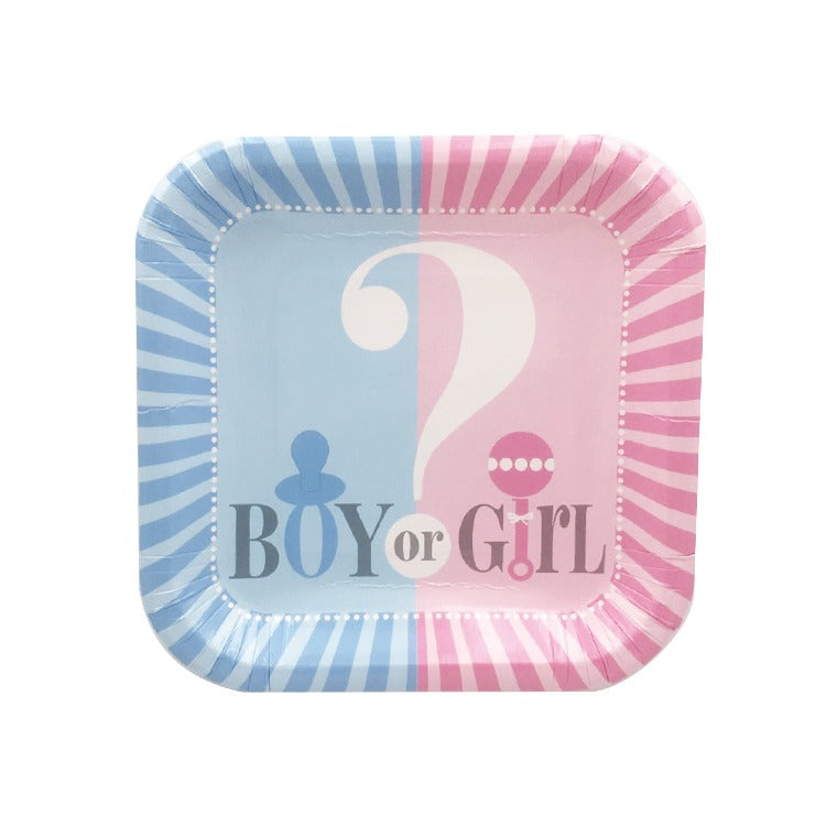 Party Tableware | Baby Gender Reveal | 16 Guests - iKids