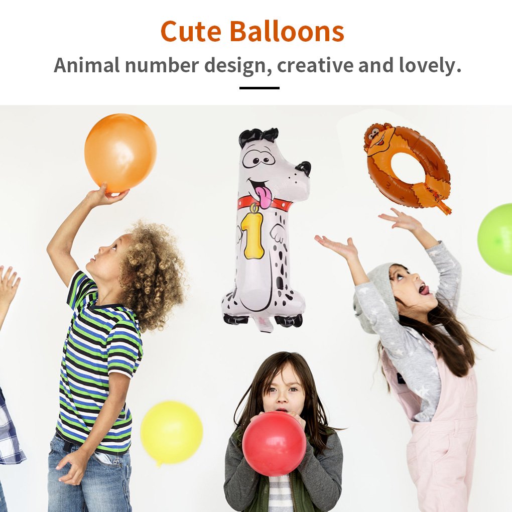 Animal Birthday Balloon | Number 1