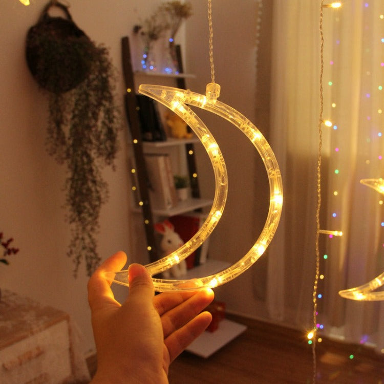 LED String Lights Curtain Moon Star - iKids