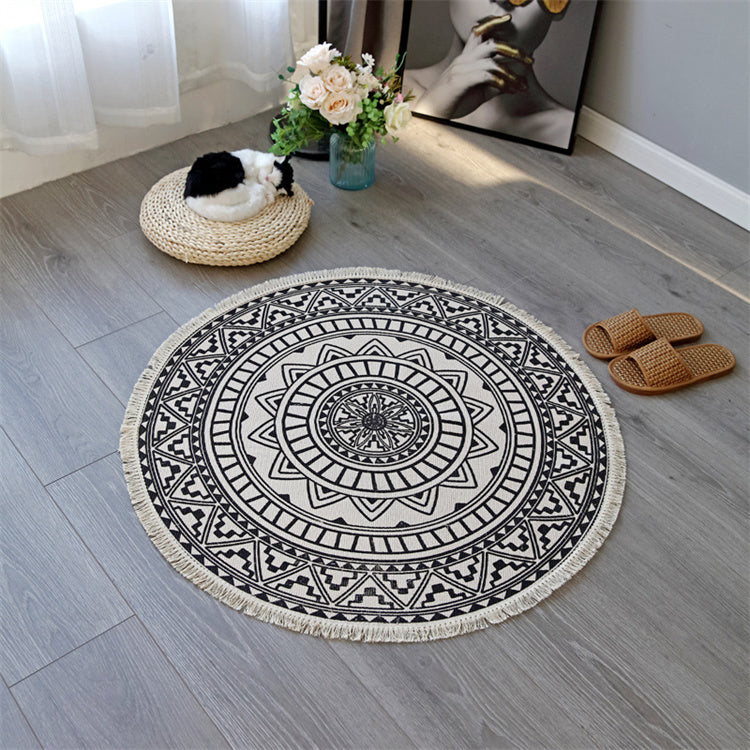 Bohemian Tassel Round Rug | Gear - iKids