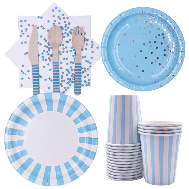 Party Tableware | Classic Blue | 16 Guests - iKids