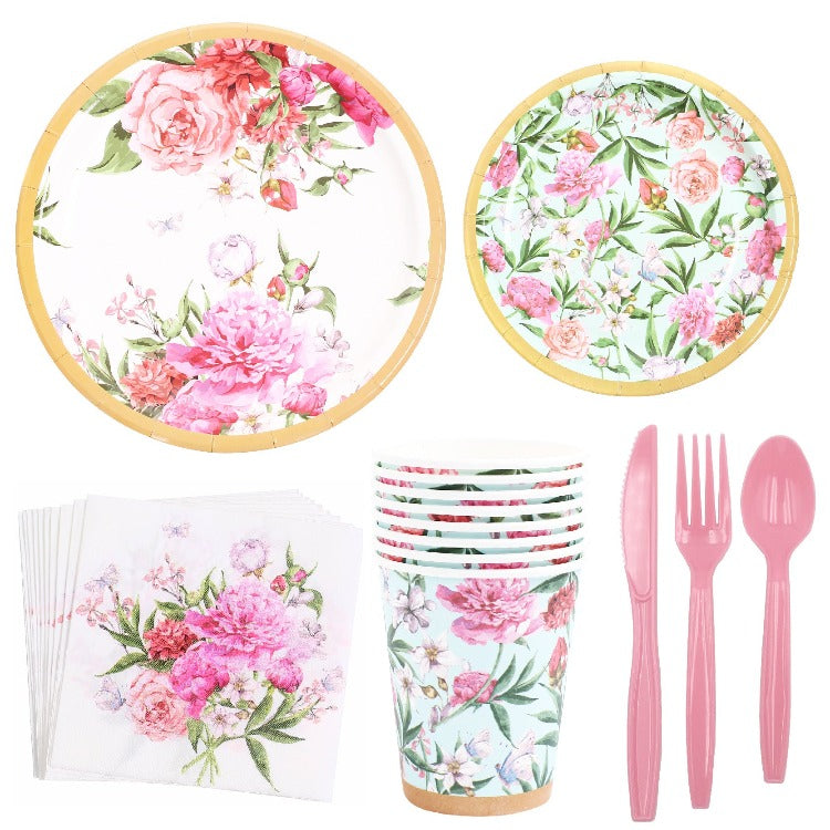 Birthday Party Tableware | Garden | 16 Guests - iKids