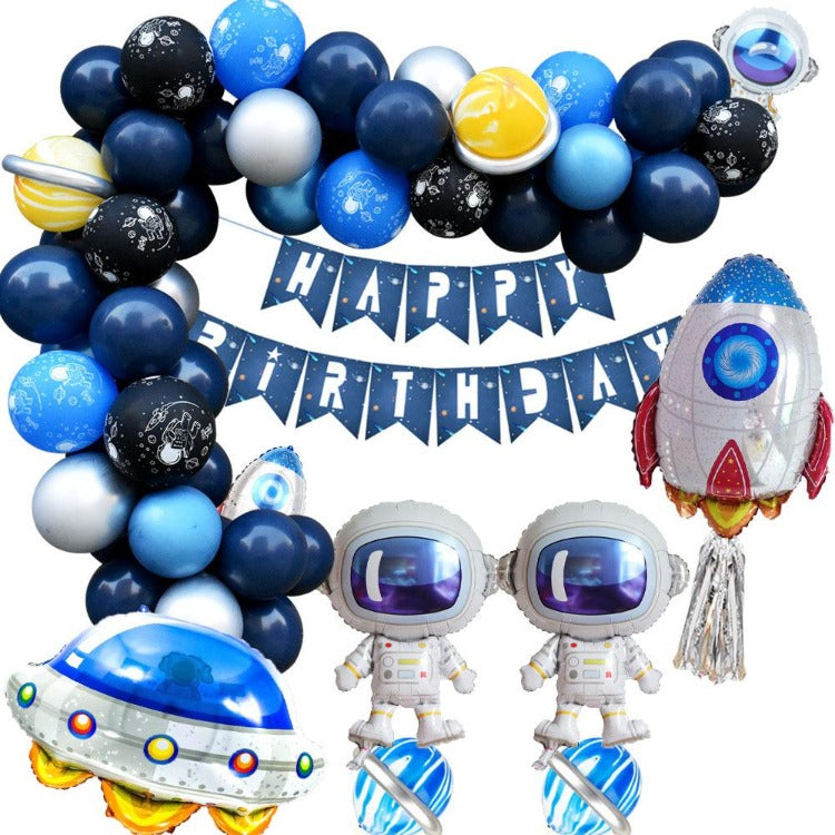 Cute Space Theme Party Decorations Balloons - iKids