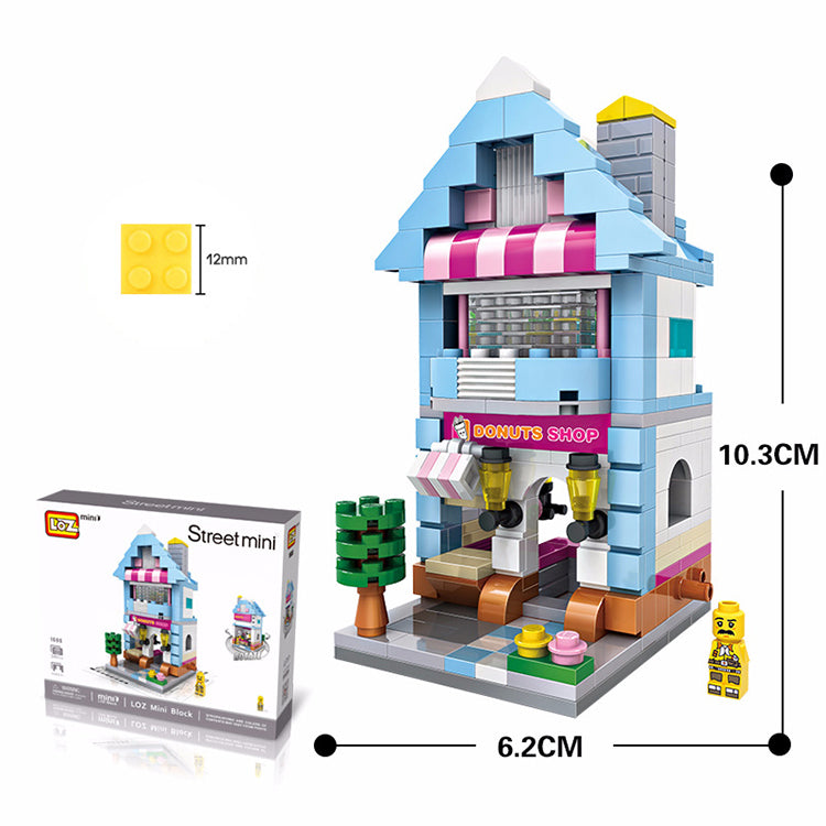 LOZ Mini Street Building Blocks - Donuts Shop - iKids