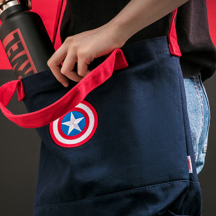 MINISO Marvel Embroidered Shopping Bag - Shield - iKids