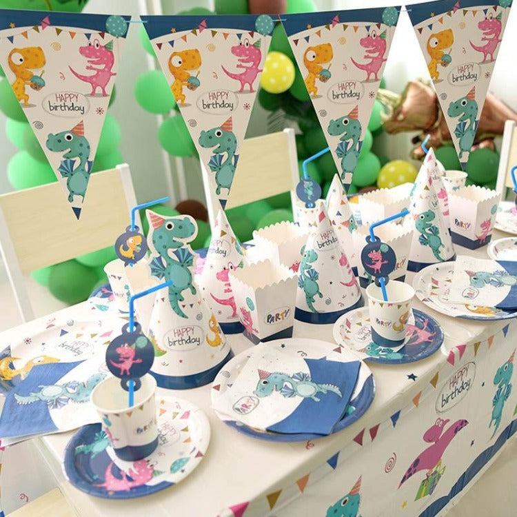 Premium Party Tableware | Dinosaur | 6 Guests - iKids