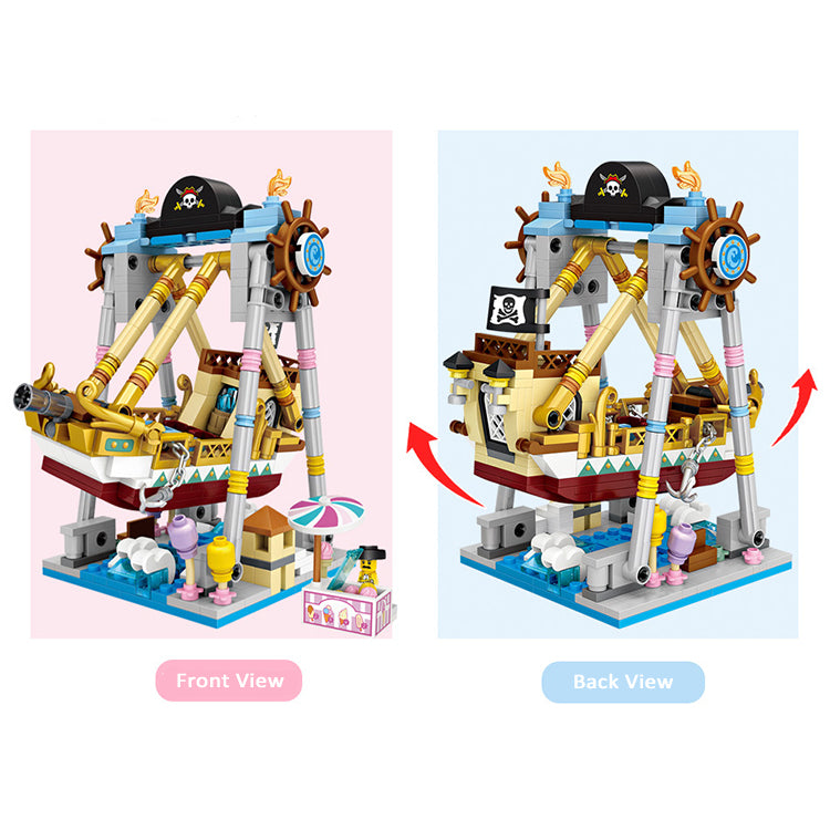 LOZ Amusement Park Blocks Pirate Boat - iKids