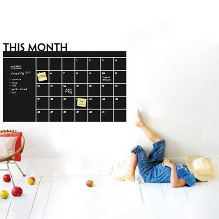  Monthly Chalkboard Calendar Wall Sticker - iKids