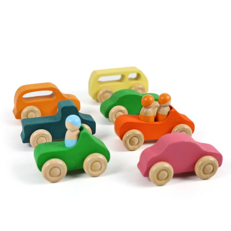 Wooden Rainbow Block | Rainbow Car - iKids