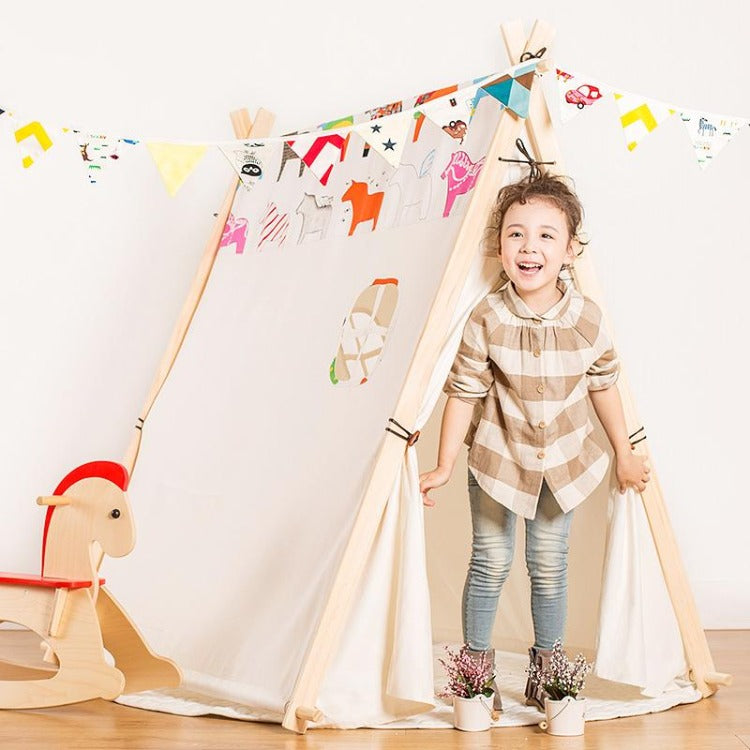 Square Teepee Tent Playhouse Horse - iKids