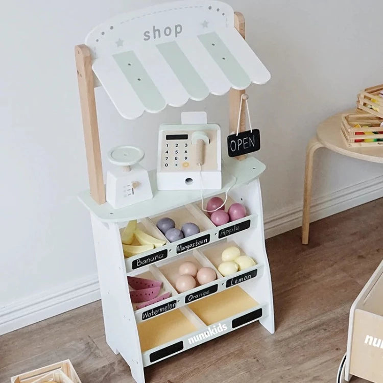 Nunukids Wooden Fruit Stall Grocery Shop - iKids