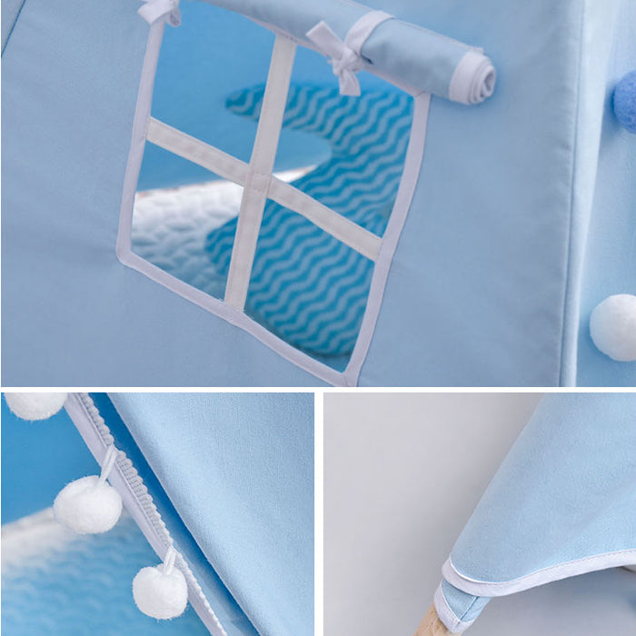 Deluxe Teepee Tent Ball Blue - iKids