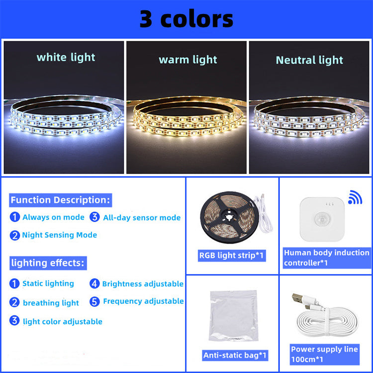 3m LED Motion Sensor String Light | 3 Colours - iKids